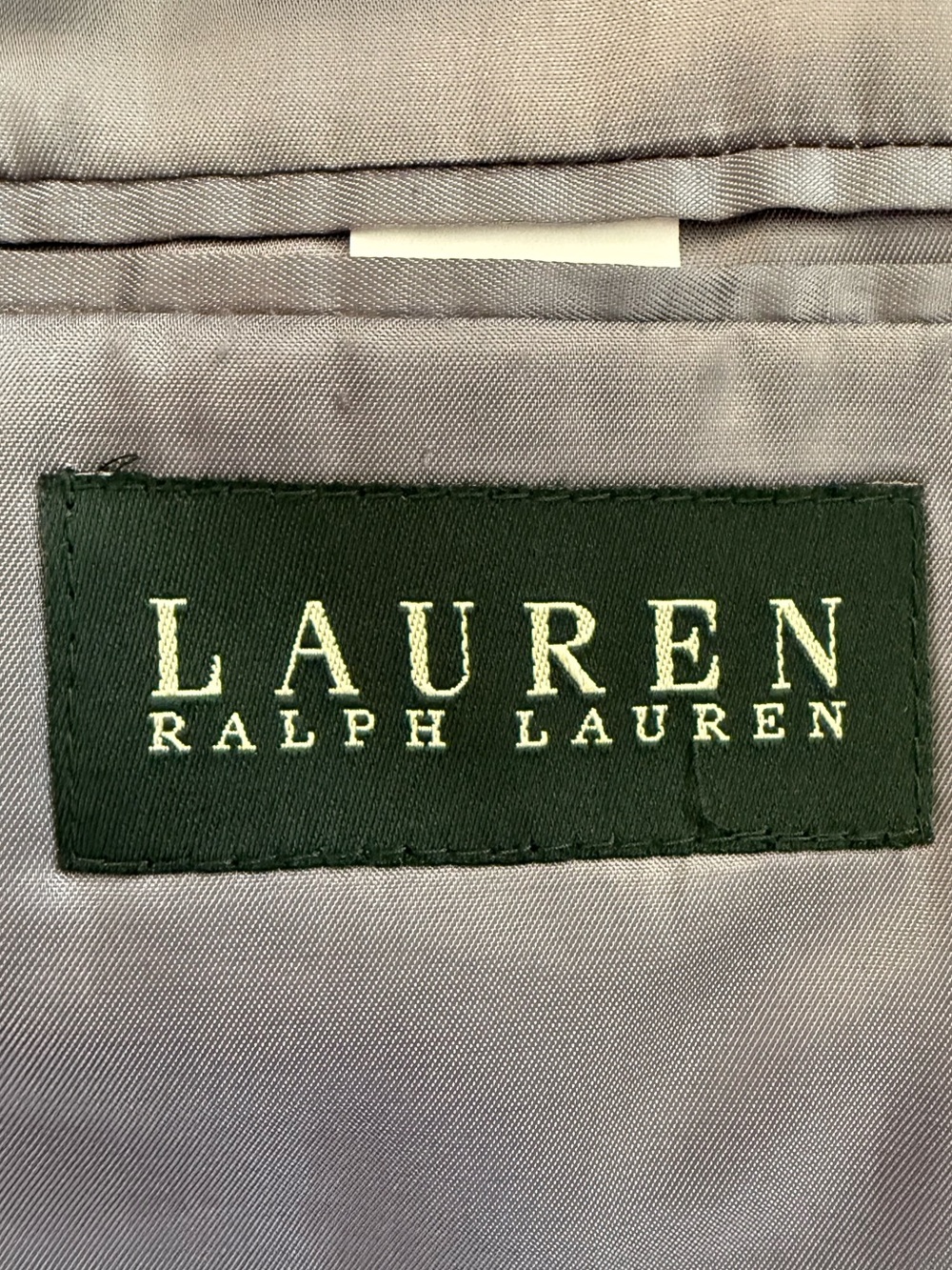 Lauren Ralph Lauren 44R Silk Wool Houndstooth Blazer Sport Coat Gray Blue - Picture 8 of 16
